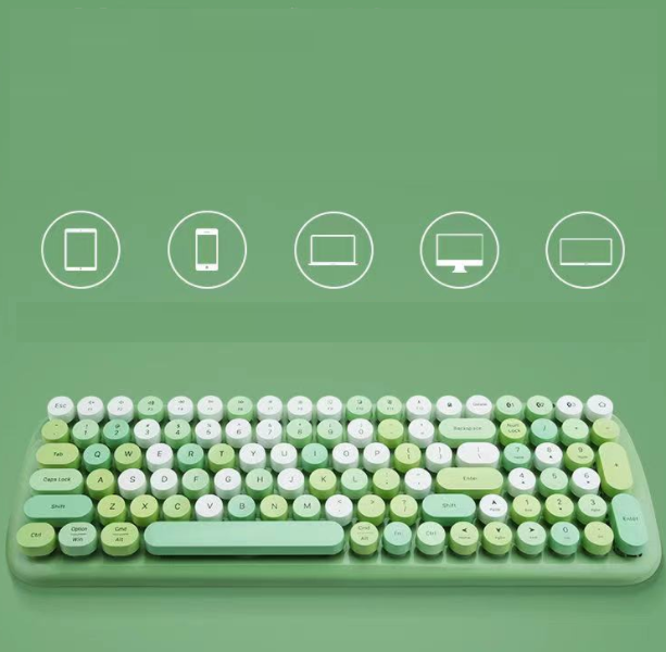 Bluetooth Keyboard & Mouse Set (CANDY-BT Mixed Color Green Edition)