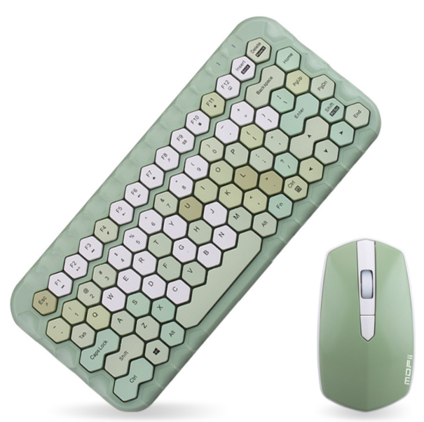 Ferris Hand Gaming Wireless Keyboard and Mouse Combo (Honey Mixed Color Green)
