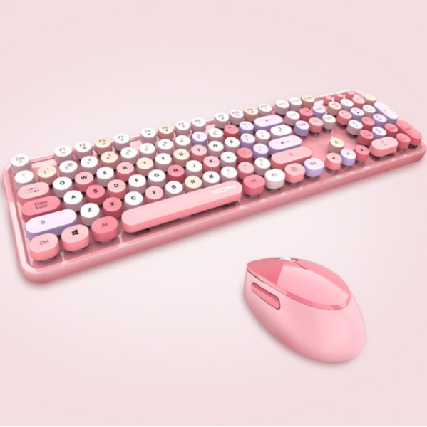 Gaming Wireless Keyboard & Mouse Combo (SWEET Pink Mixed Version)
