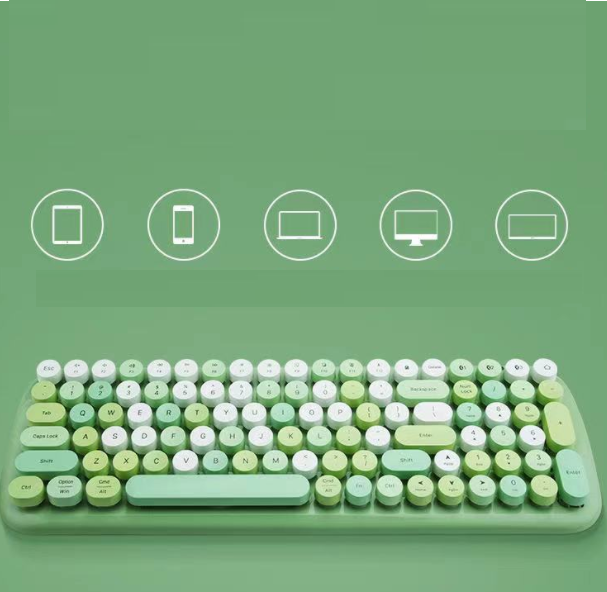 Bluetooth Keyboard & Mouse Set (CANDY-BT Mixed Color Green Edition)