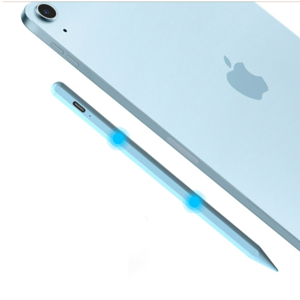 Anti-mistouch capacitive pen for Apple iPad stylus tablet active stylus [6th generation special pen + touch switch & oblique painting (anti-mistouch) sky blue)]