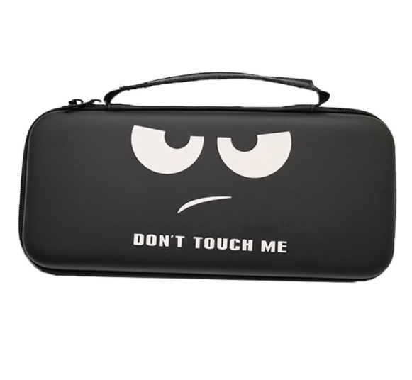 Nintendo Switch Storage Bag Full Set Accessories Storage Large Bag ( Black Smiley Small )