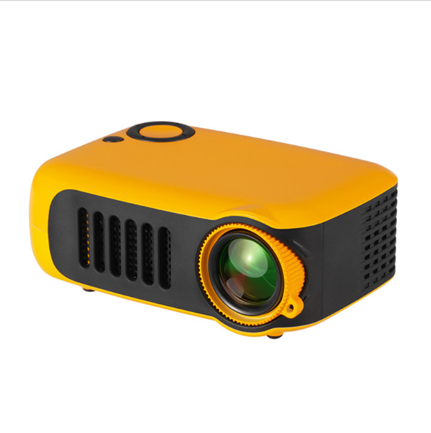 Computer, mobile phone, same screen projector, home cinema, HD portable support, OEM mini micro LED projector (orange and black double color)