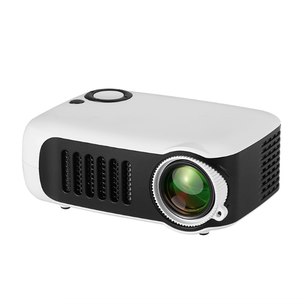 Computer Mobile Phone Same Screen Projector Home Cinema HD Portable Support OEM Mini Micro LED Projector (Black & White Classic Color)