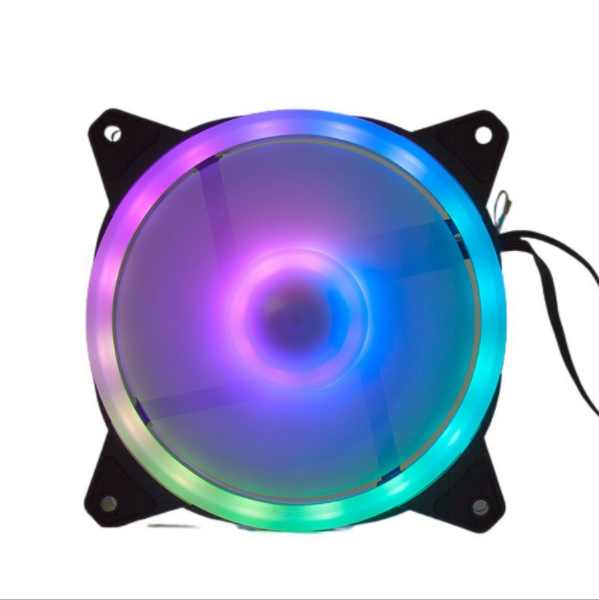 A RGB 5V3-Pin PWM 12CM Chassis Cooling Fan (Dual Loop ARGB PWM Fan)