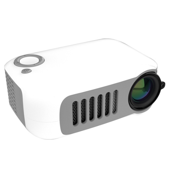 Computer, mobile phone, same screen projector, home cinema, HD portable support, OEM mini micro LED projector (white and gray double color)