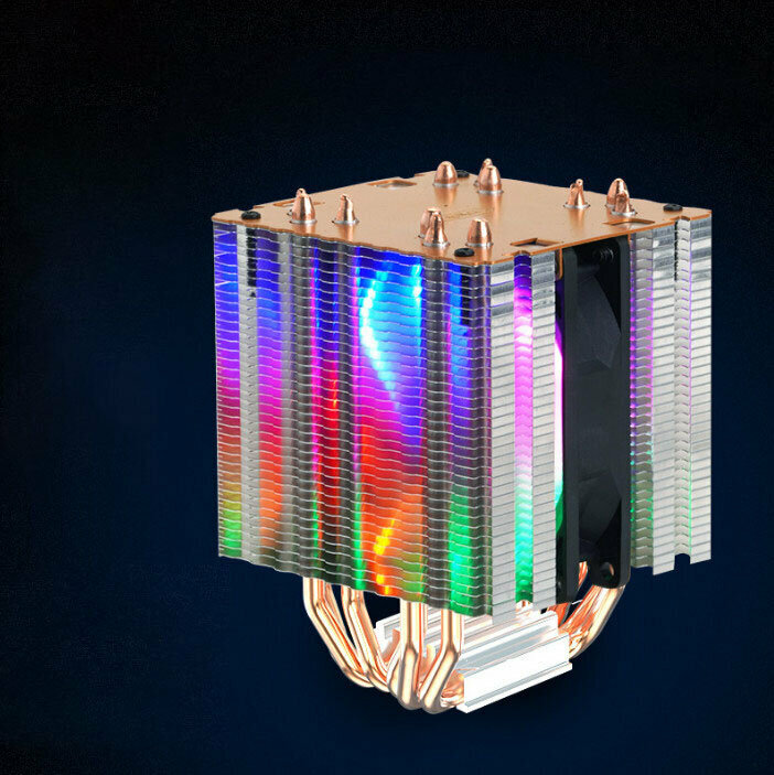 Desktop CPU Cooler Silent Cooling Fan (6 Heat Pipes + Single Fan (IPL) Standard Version Fixed Speed)