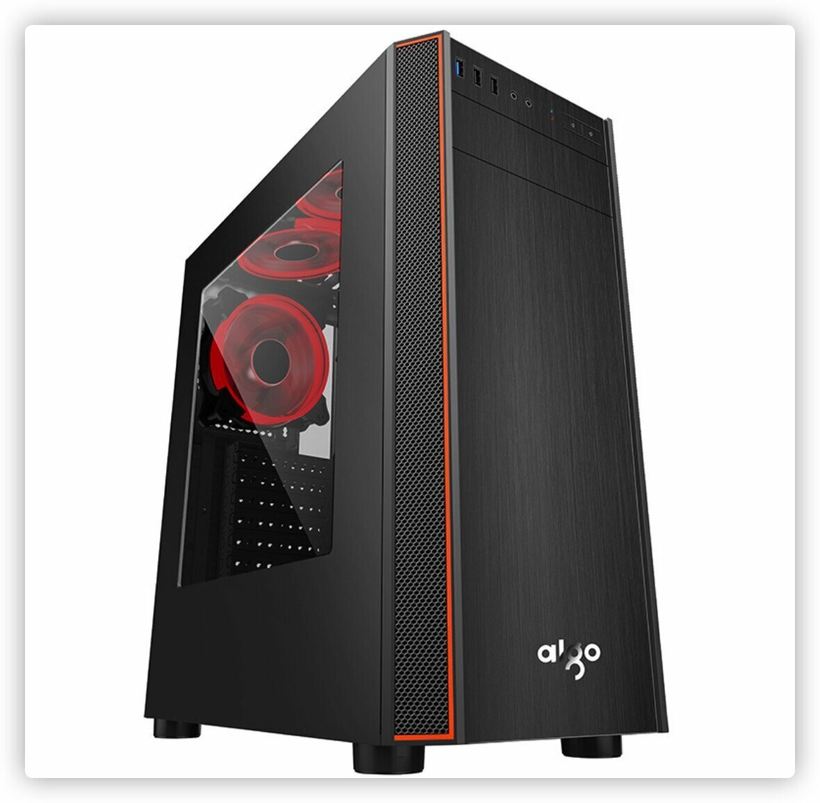 Aegis 1 Split Case Desktop Computer Main Case (Black)