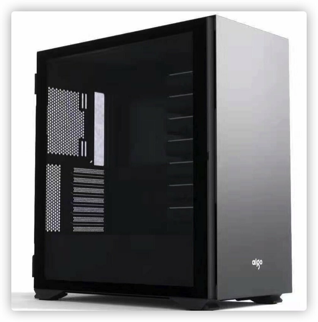 AIGO K1 Multi-HDD Mining Chassis Top Support 360 Radiator Support E-ATX Motherboard (Silver Gray)