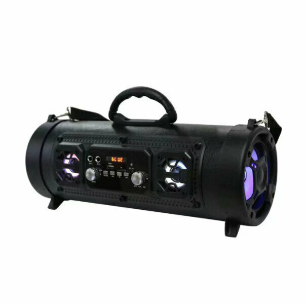 Outdoor portable portable cannon barrel bluetooth speaker (black)