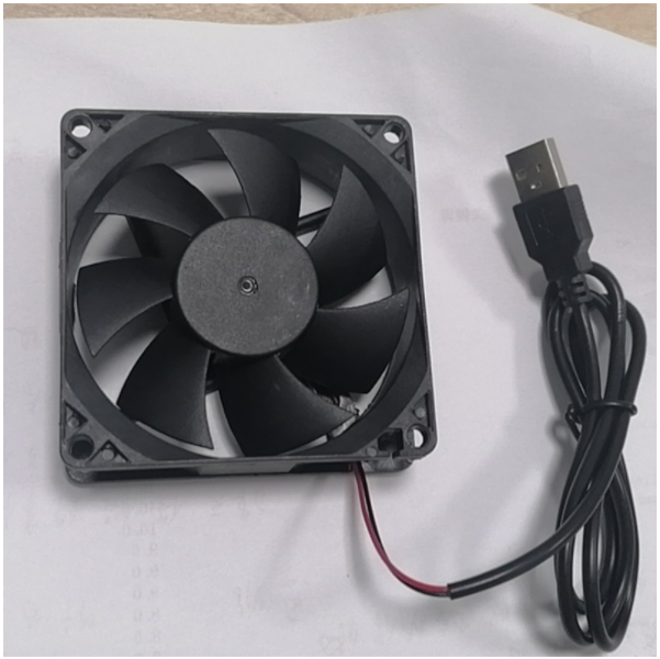 12CM BLACK USB PORT 5V CASE FAN (8025 BLACK FRAME BLACK LEAF USB PORT)