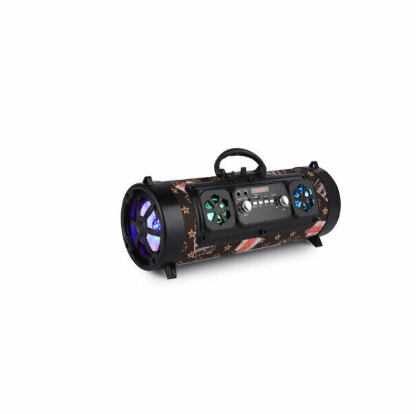 Outdoor portable portable canister bluetooth speaker (double speaker brown)