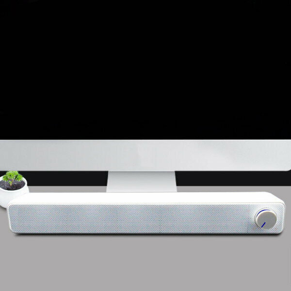 Desktop Computer Audio Strip Notebook Home Desktop Mobile Phone Multimedia Speaker (White)