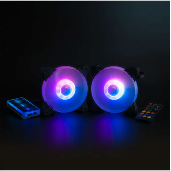 12CM Yuhuan Daxin RGB Cooling Fan (Yuhuan RGB Fan 2 + Controller)