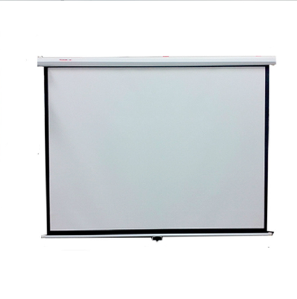 Projector electric screen, white plastic high-definition projector cloth (120 inches, 4:3 (width 2.44*1.83 meters) wire control)
