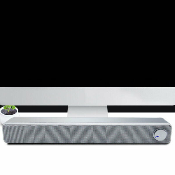 Desktop Computer Audio Strip Notebook Home Desktop Mobile Phone Multimedia Speaker (Silver)