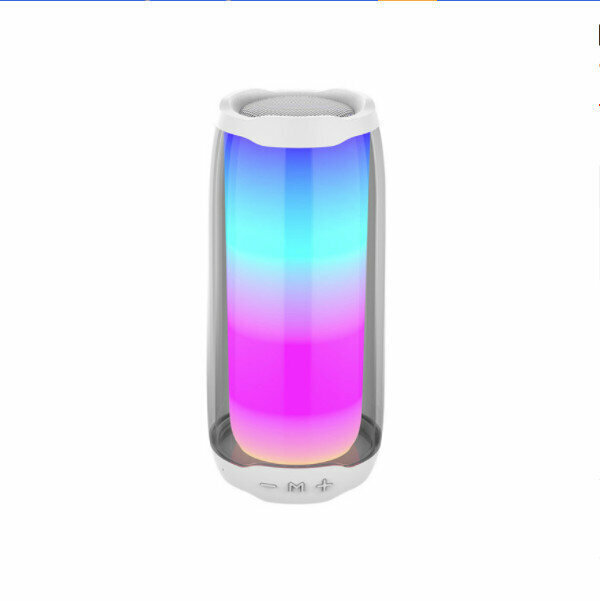 Glare blue light bluetooth subwoofer (white)