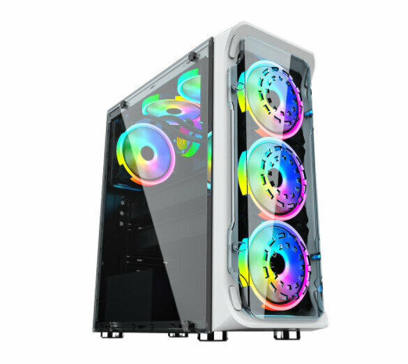 Desktop Chassis Side Transparent Wide-body USB3.0 Main Chassis (White)