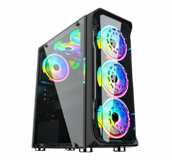 Desktop Chassis Side Transparent Wide-body USB3.0 Main Chassis (Black)