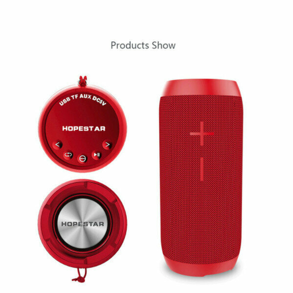 Outdoor portable waterproof wireless bluetooth speaker (red)