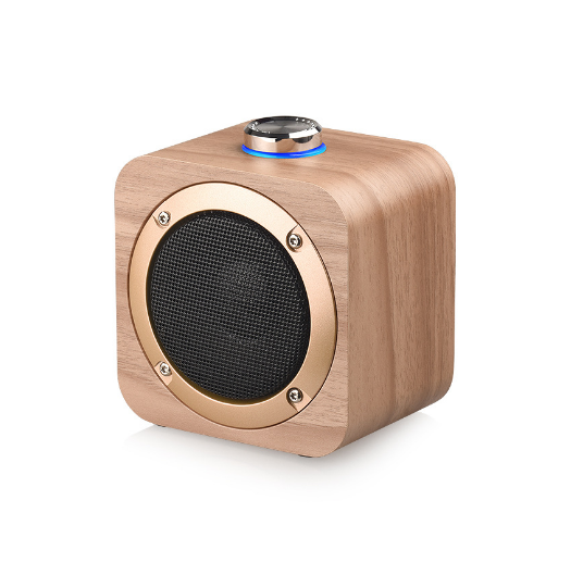 Wooden Bluetooth SpeakerMobile PhoneComputer Home TWS Connected Small Speaker Walnut (English Version)