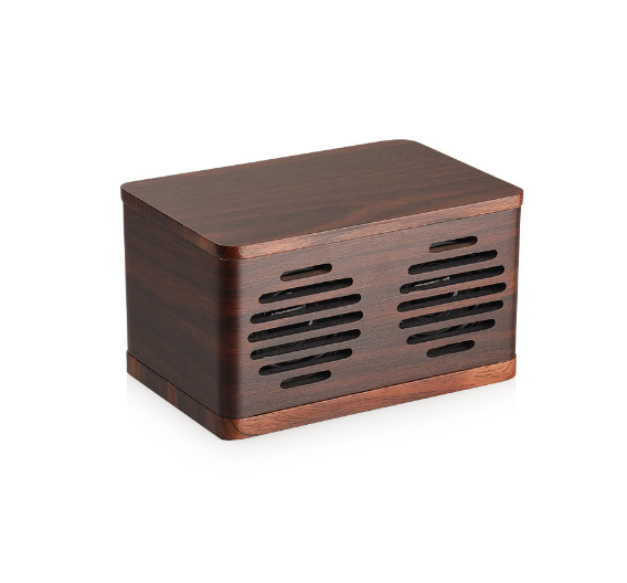 Wireless charging bluetooth small speaker walnut grain (Bluetooth English version)