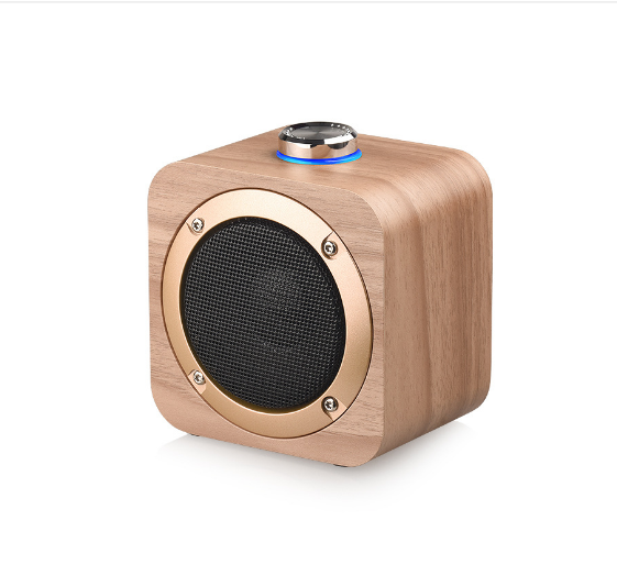 Bluetooth speaker, mobile phone, computer, home, surround sound, small speaker, walnut (English version)