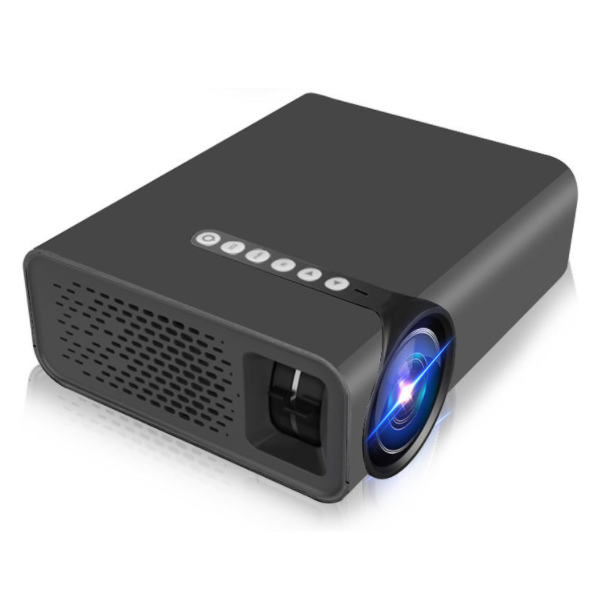 YG530 Wireless Mobile Phone Projector Home LED Micro Portable 1080P HD Home Projector (Black Phone Same Screen Version (Wireless with Apple/Android/iPad))