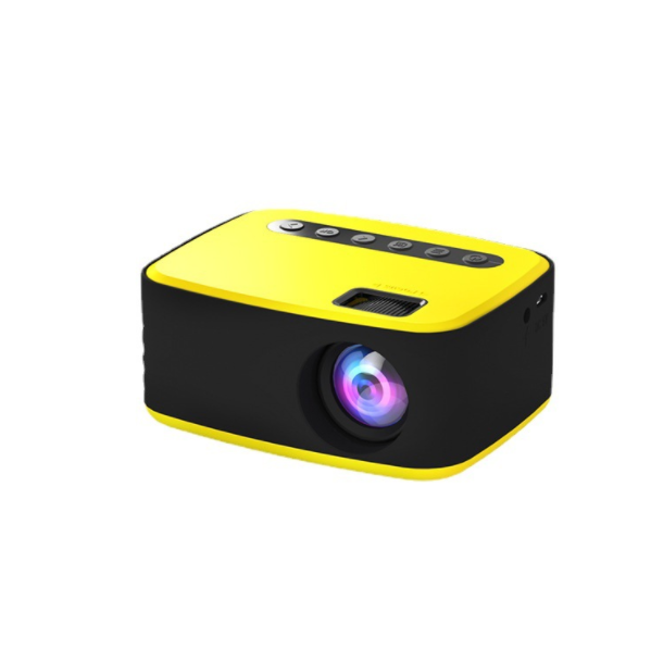 T20 Mini Pico Projector Home LED Portable Small HD Projector (Yellow-Standard Version)