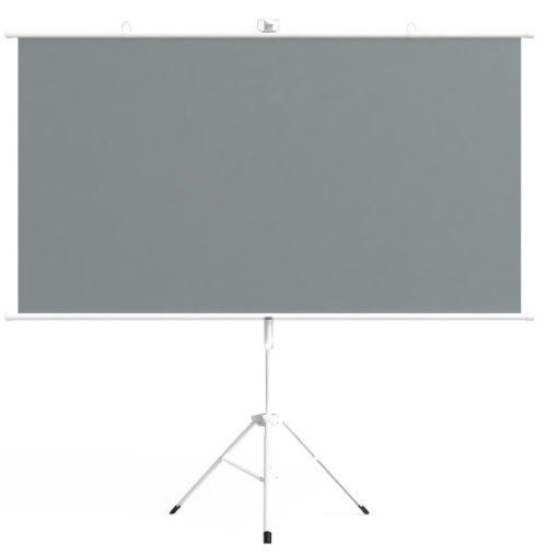 Projection HD Metal Curtain Simple Wall Hanging Foldable Soft Curtain Portable Bracket Movie Anti-Light Curtain 100 inch 4:3 Wall Mounting Bracket Dual-purpose Anti-Light Metal Soft Screen