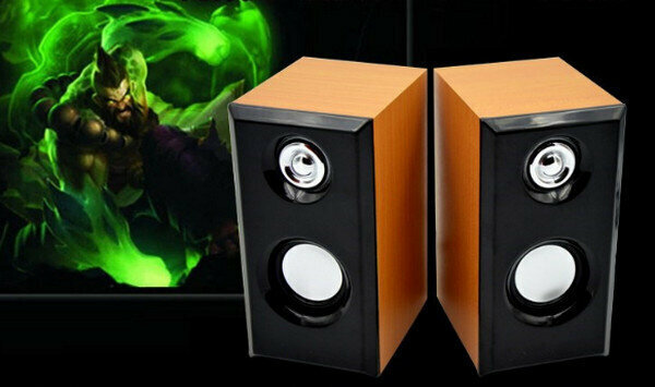 2.0 Wood Neutral Pair Speaker - D091 Light Brown