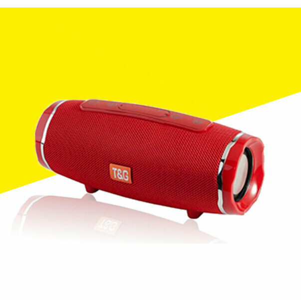Outdoor portable bluetooth waterproof dual speaker audio (red)