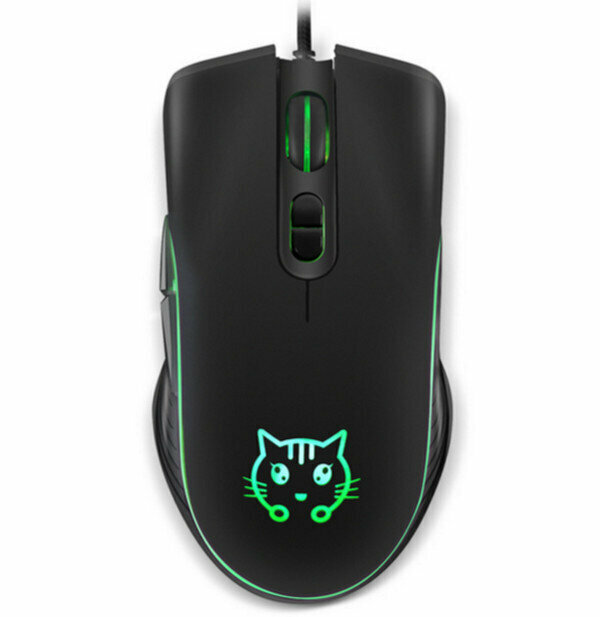 USB Wired Gaming Mouse (HMO-20) - Black Colorful Mute