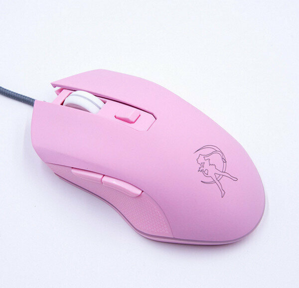 Wired gaming mouse HM-09 / silent luminous beautiful girl model