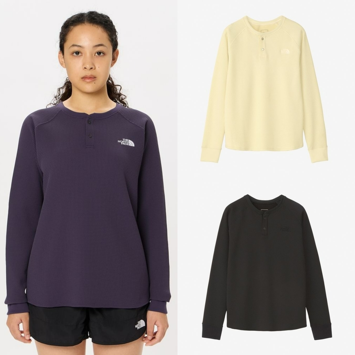 預購┃日本 THE NORTH FACE Free Run Waffle Crew 女版 圓領 華夫格 長袖