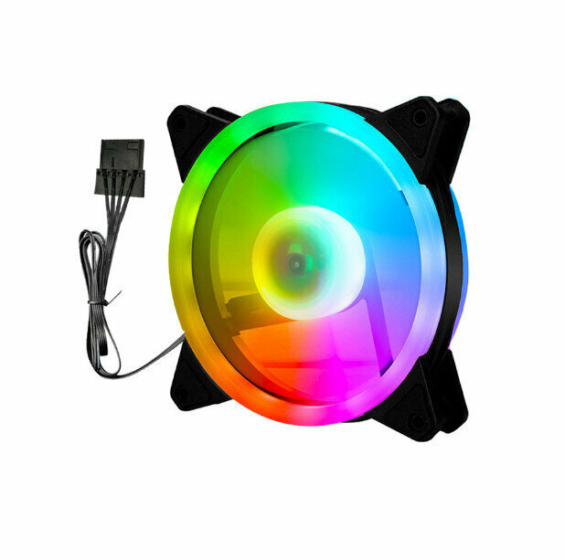 Desktop Computer Case Illumination Fan Cooling Fan (Dual Aperture Inner and Outer Illumination (Auto RGB))
