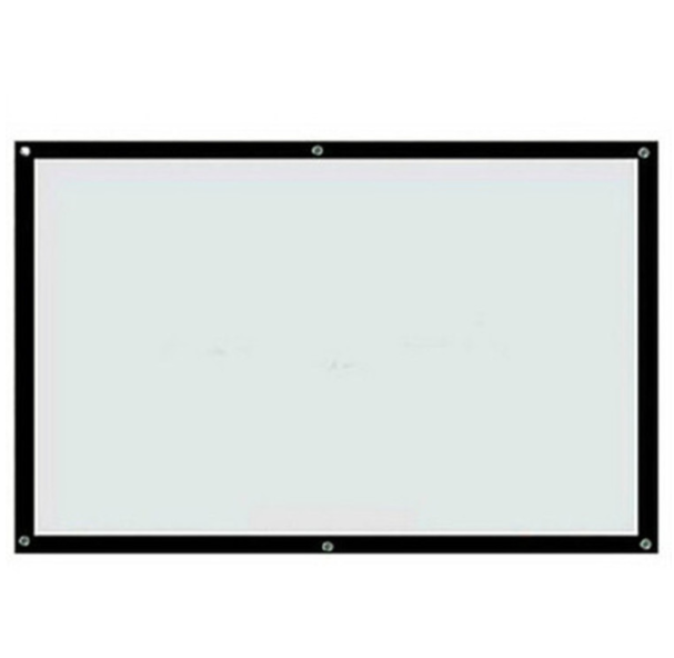 Simple white plastic screen Projector, office home screen, outdoor movie high-definition screen (white plastic 120 inches, 4:3 ratio)