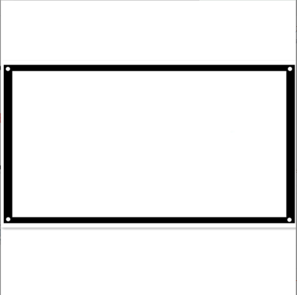Projector simple white plastic screen Outdoor non-perforated HD projector screen (150 inches 4:3 white plastic (width 3 * height 2.2 meters))