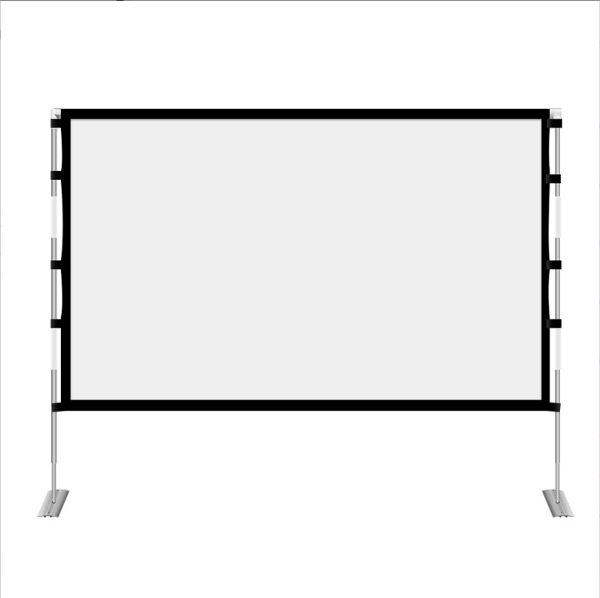 Portable Bracket Curtain Business Office Portable Retractable Mobile Outdoor Projection Screen (100 Inch 16:9)