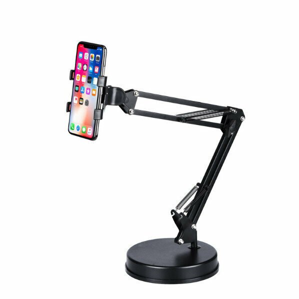 Mobile phone disc bracket desktop lazy bedside stand video live bracket cantilever mobile phone live bracket (single mobile phone model)