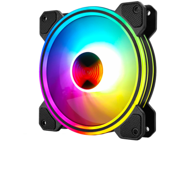 COOLMOON Ray X 12cm Fan Multi-layer Luminous Silent Desktop Computer Case Cooling RGB Fan (Ray X Fantasy RGB Fan)