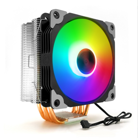 COOLMOON X5 Copper CPU Cooler RGB Synchronous Computer Heat Pipe Cooling CPU Fan (Frost X5 Single Fan [Auto Color])