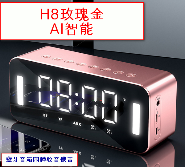 Multi-function Bluetooth Speaker-H8 Rose Gold AI Smart