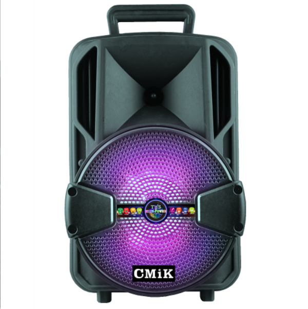 8 inch bluetooth high-power portable lever subwoofer plug-in card U disk audio (black 24*21*35cm)