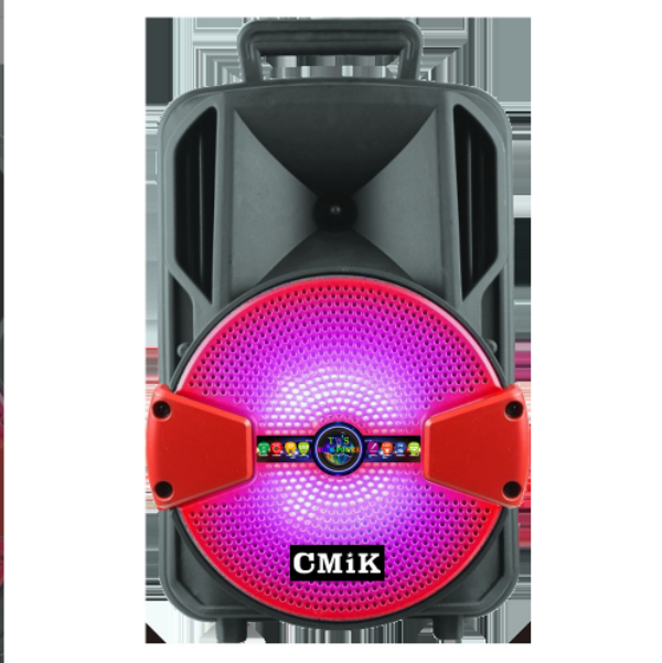 8 inch bluetooth high-power portable portable lever subwoofer plug-in card U disk audio (red 24*21*35cm)