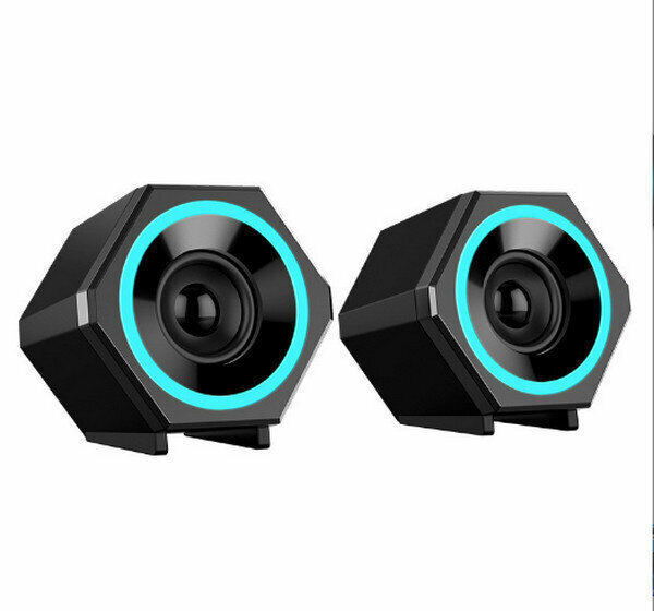 Computer speaker - black bluetooth version (wired + Bluetooth + light can be turned off)