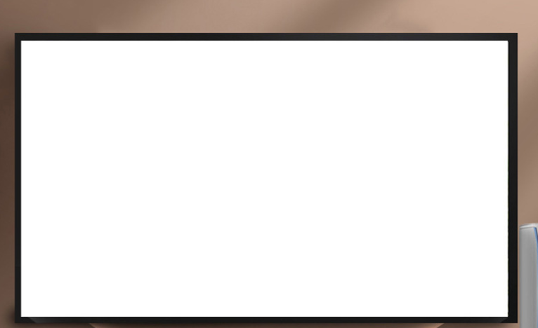 Simple curtain (white plastic 60 inch 16:9 (length 1.34 * width 0.75 m)