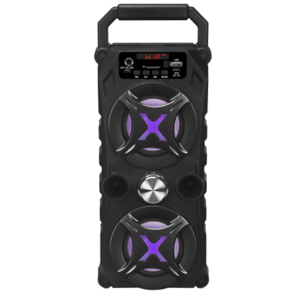 Portable wireless subwoofer Bluetooth speaker (black 13.2*11.1*32.6cm)