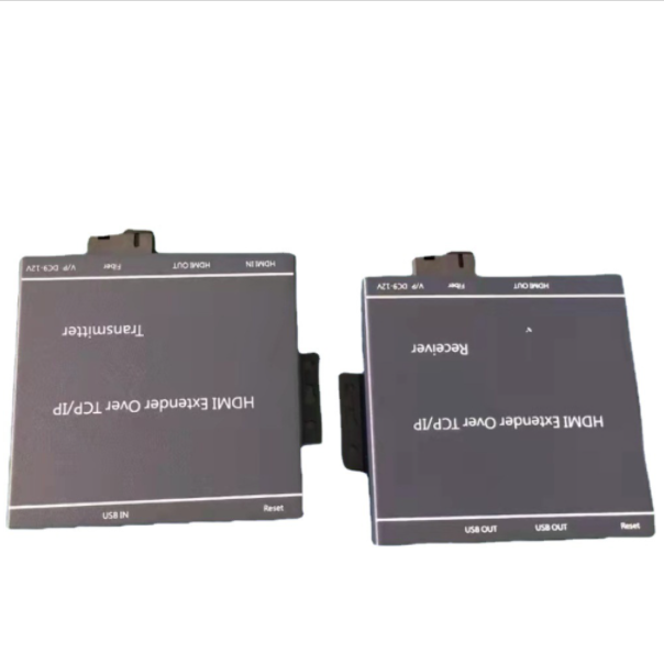HDMI Fiber Extender over tcp ip Pair with USB Support 1080P Optical Transceiver 20Km( Black)