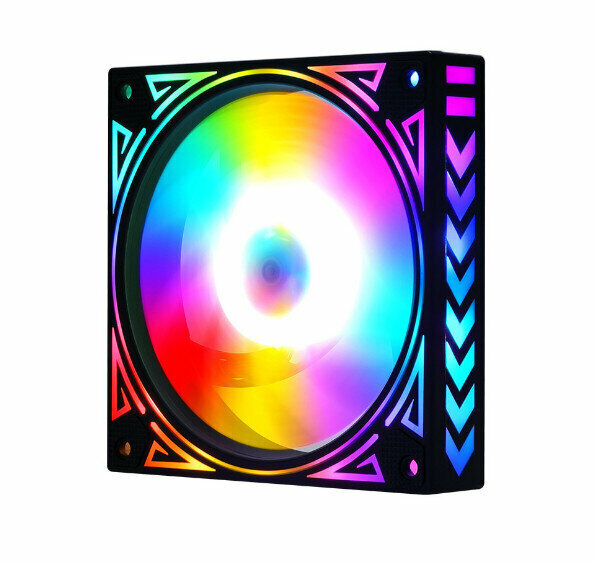 Desktop case illuminated fan LED fan case heatsink ((note model) single RGB fan = 6pin interface, small 4pin PWM + motherboard 3 pins)